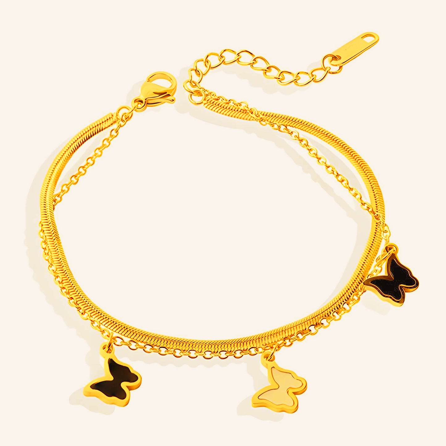 Butterflies Bracelet - 18K Gold plated