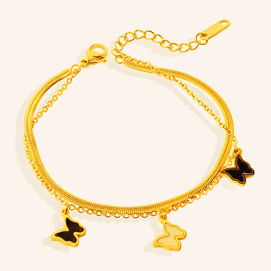 Butterflies Bracelet - 18K Gold plated